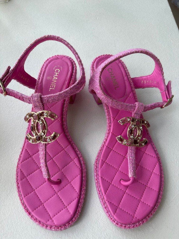 Chanel quilted sandals 2025 2020