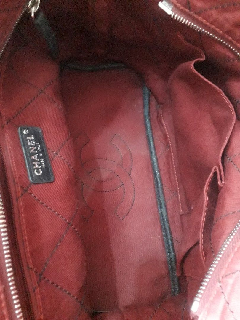 Chanel zipper lampo kain dalam catton hw halus kemungkinan authen