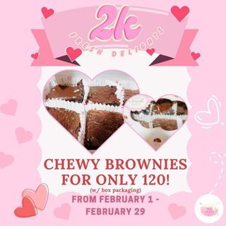 Chewy brownies (₱120 per box)