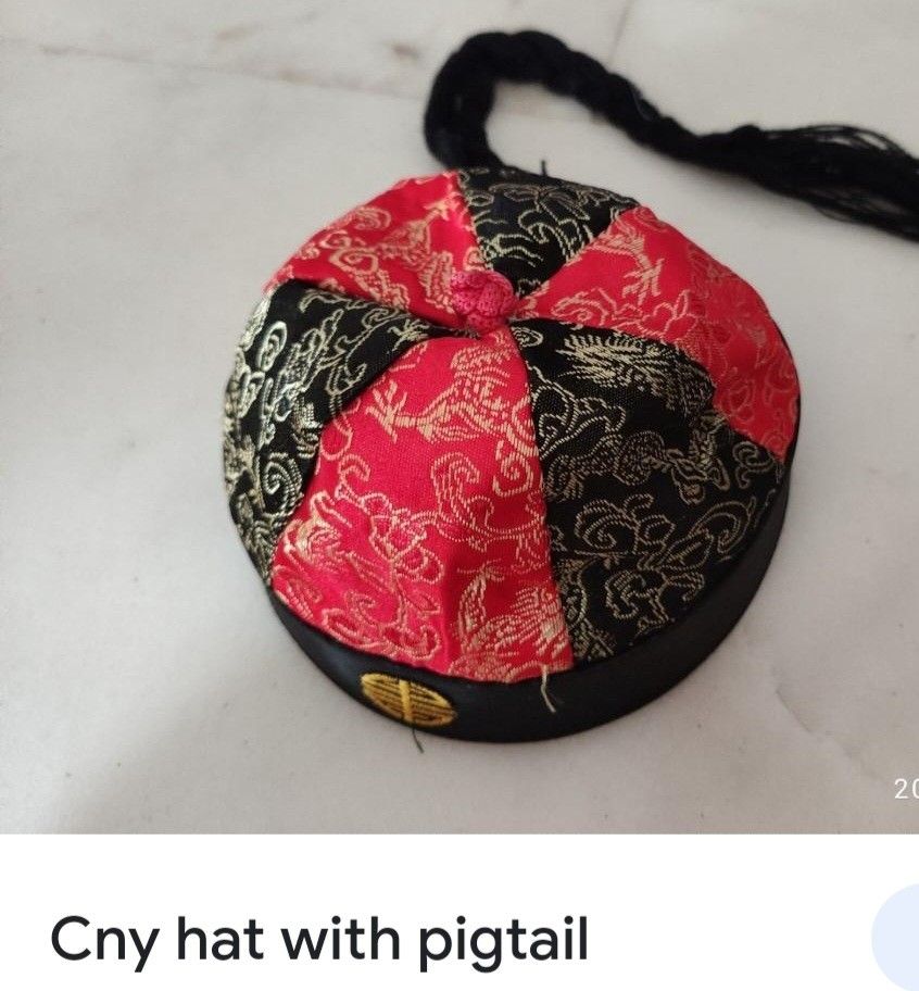 Chinese pigtail hot sale hat