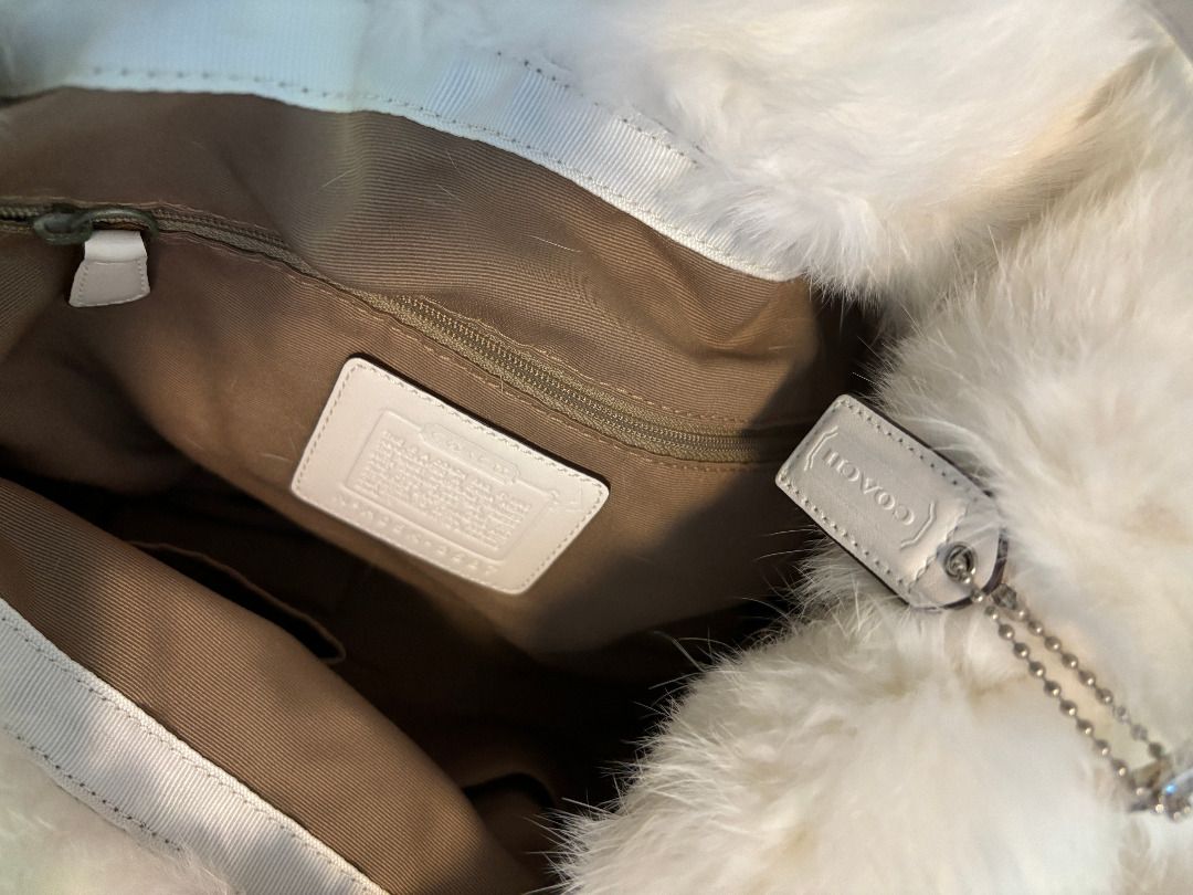 Coach purse deals with fur trim