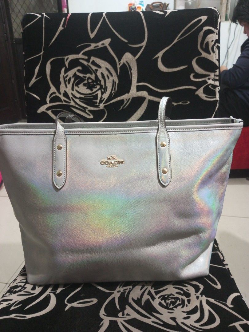 Coach hologram city best sale tote