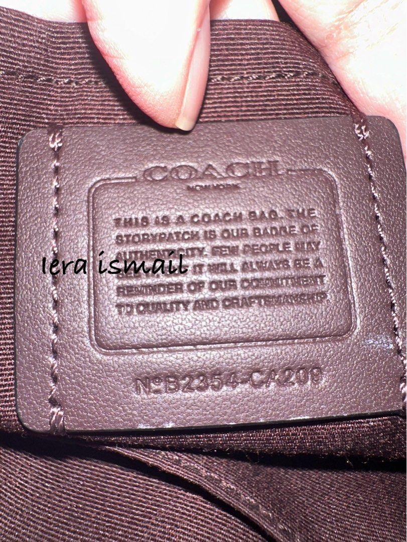 Coach without discount serial number