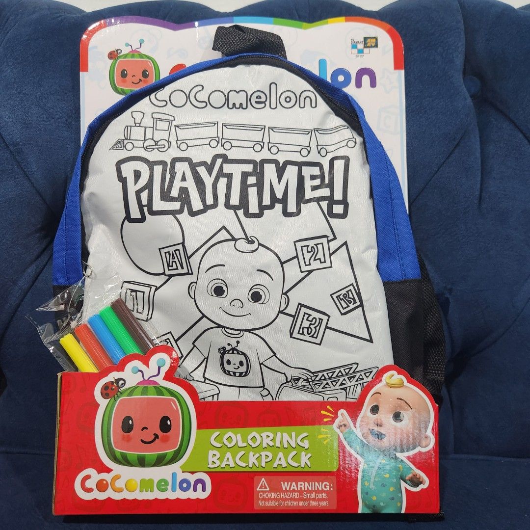 Cocomelon Coloring Backpack, Hobbies & Toys, Toys & Games on Carousell