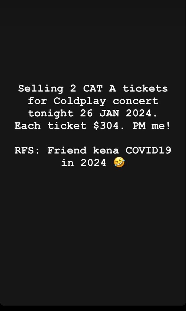 Coldplay Singapore 2024, Tickets & Vouchers, Event Tickets on Carousell