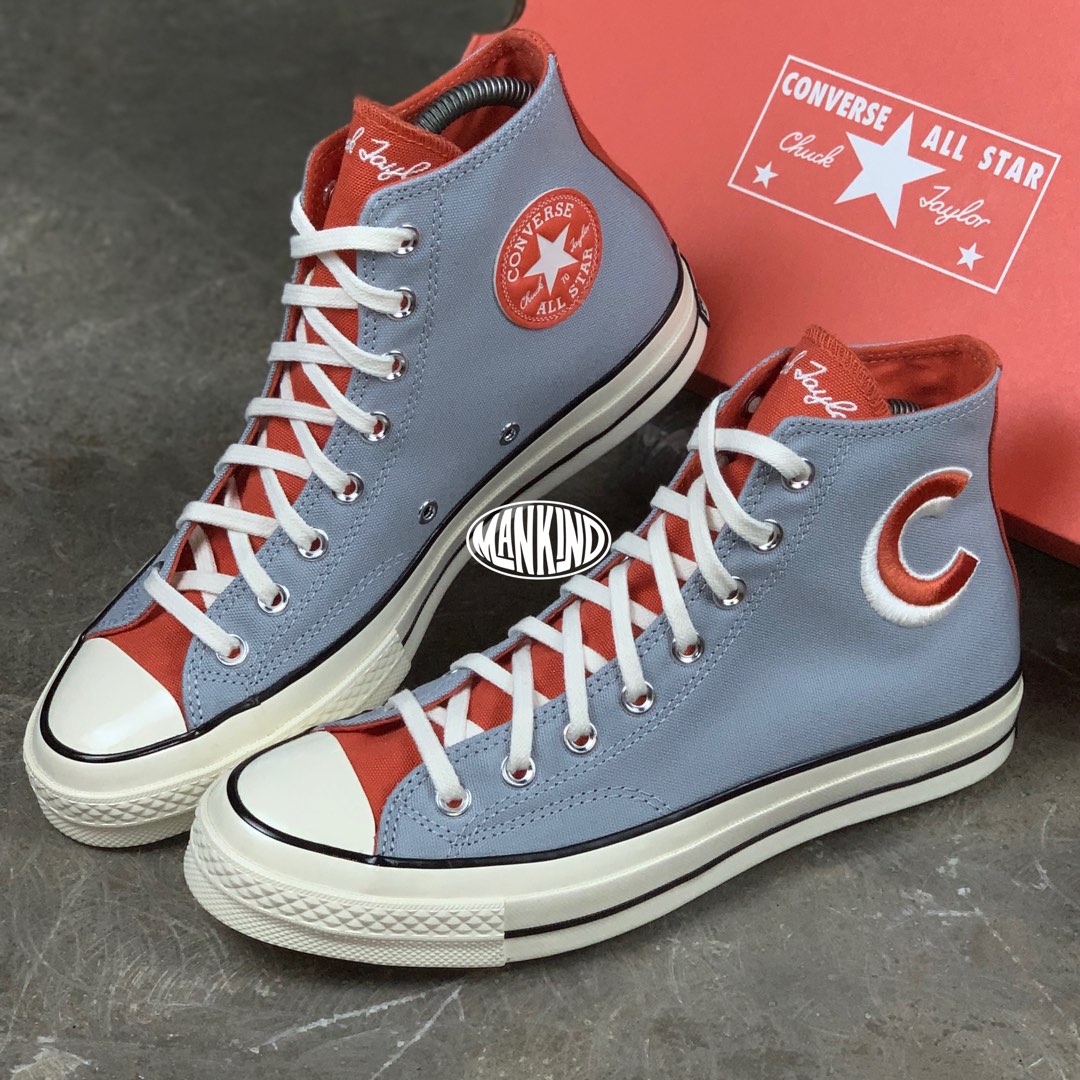 CONVERSE CT 70s Hi EMBROIDERED C HAIRLOM SILVER Fesyen Pria Sepatu Sneakers di Carousell