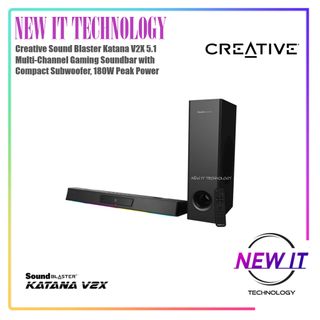 Creative Sound Blaster Katana V2X 5.1 Multi-Channel Gaming Soundbar With Compact Subwoofer 180w Peak Power I.592783475