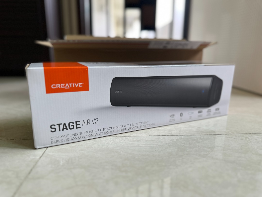 Creative Stage Air V2 - Compact Under-monitor USB Soundbar with