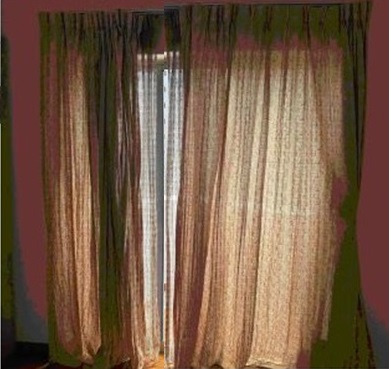 Curtain Light Brown 2pcs With Golden Line Pattern Furniture Home Living Decor Curtains Blinds On Carou