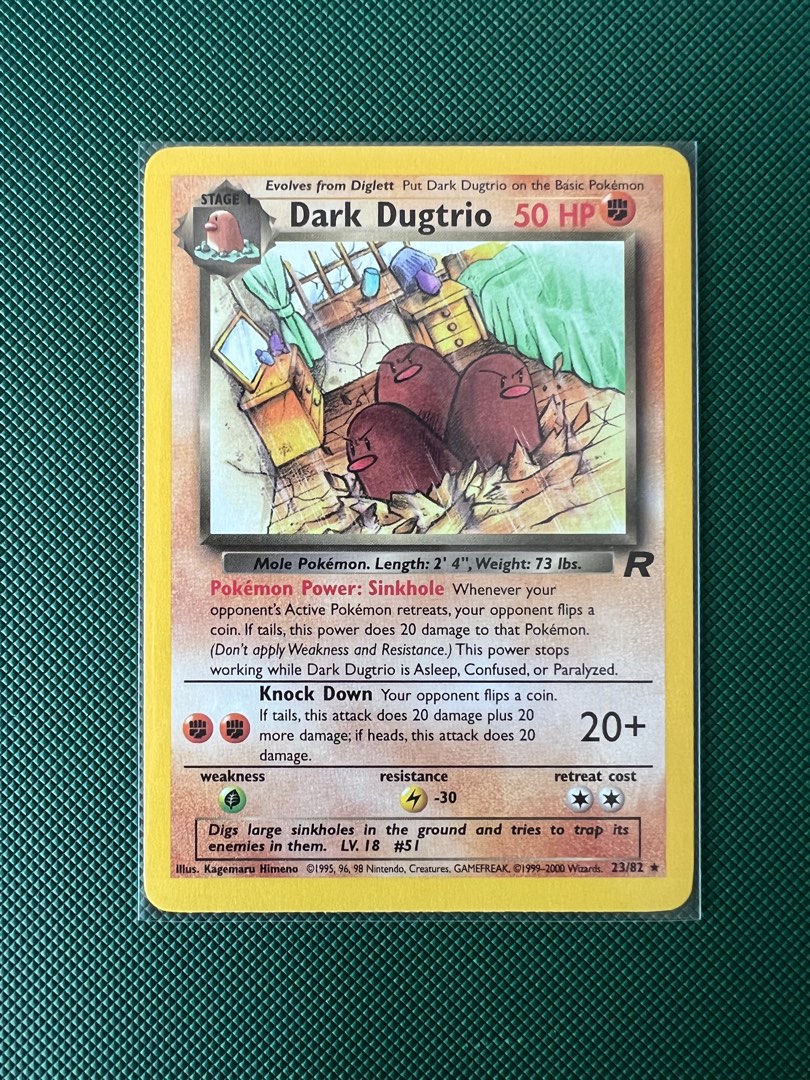 Dark Dugtrio Non-Holo Rare Vintage Pokemon Card 23/82, Hobbies & Toys, Toys  & Games on Carousell