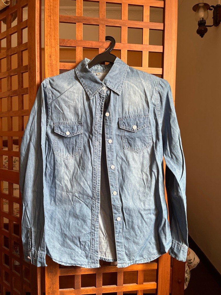 Denim flannel Men s Fashion Tops Sets Formal Shirts on Carousell