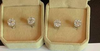 Gold Diamond Earrings (2 pairs left)