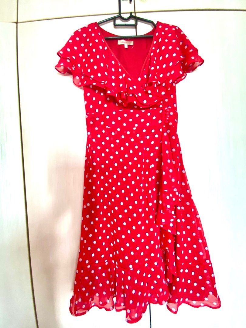 Diana Ferrari Polka Dot Red Dress