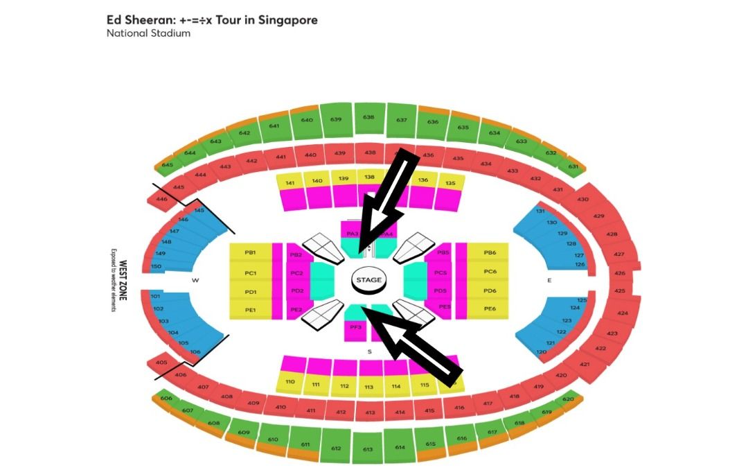 WTS Ed Sheeran [CAT 1] [CAT 2] Tickets (seated together side by side