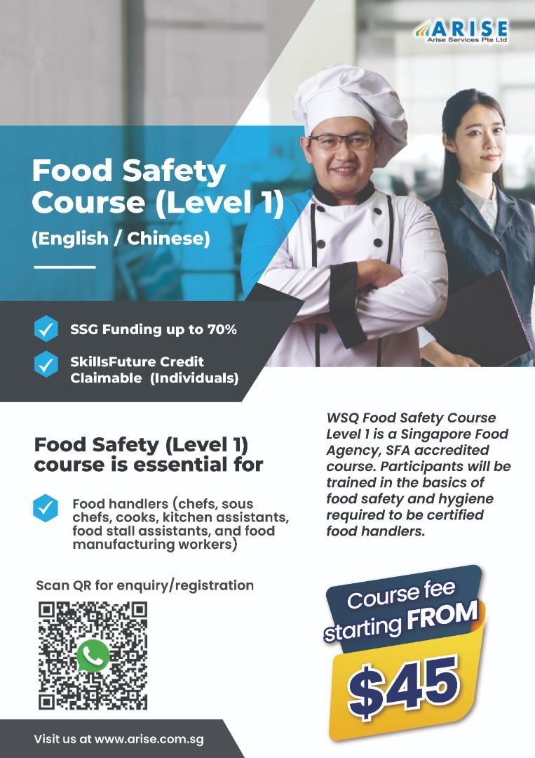 Food Safety Course (Level 1), Free Items on Carousell