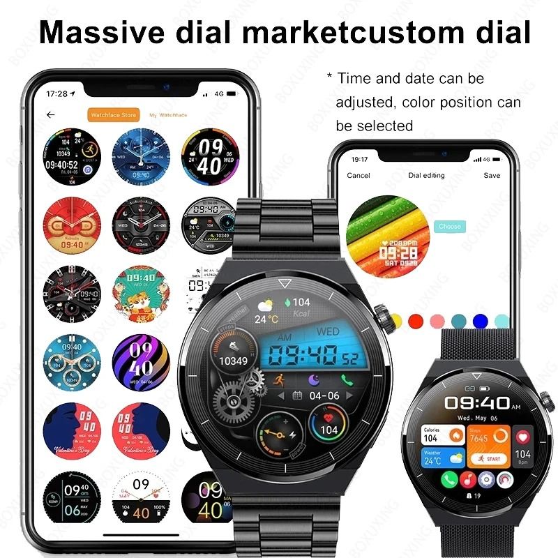 2022 NFC Smartwatch Men AMOLED 390*390 HD Screen Waterproof Bluetooth Call  New