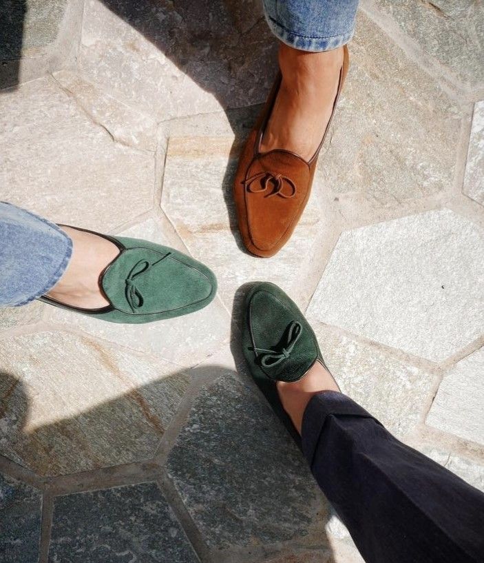 Forest green online loafers
