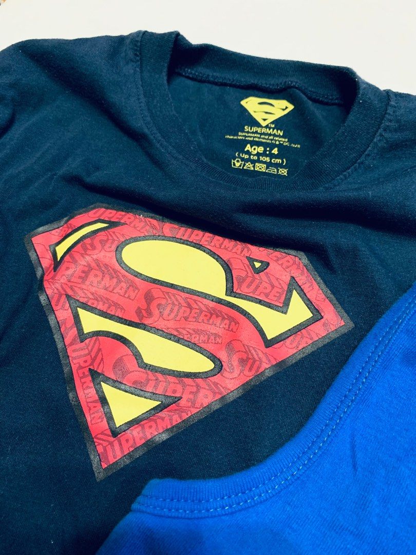 Free post Long sleeve superman top tshirt 4y and hoodie sleeveless