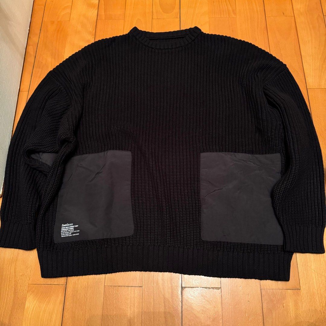 FreshService High neck Combat Knit (Black), 男裝, 上身及套裝, 衛衣