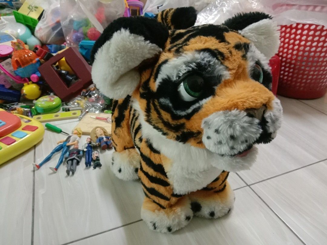Real fur tiger toy clearance
