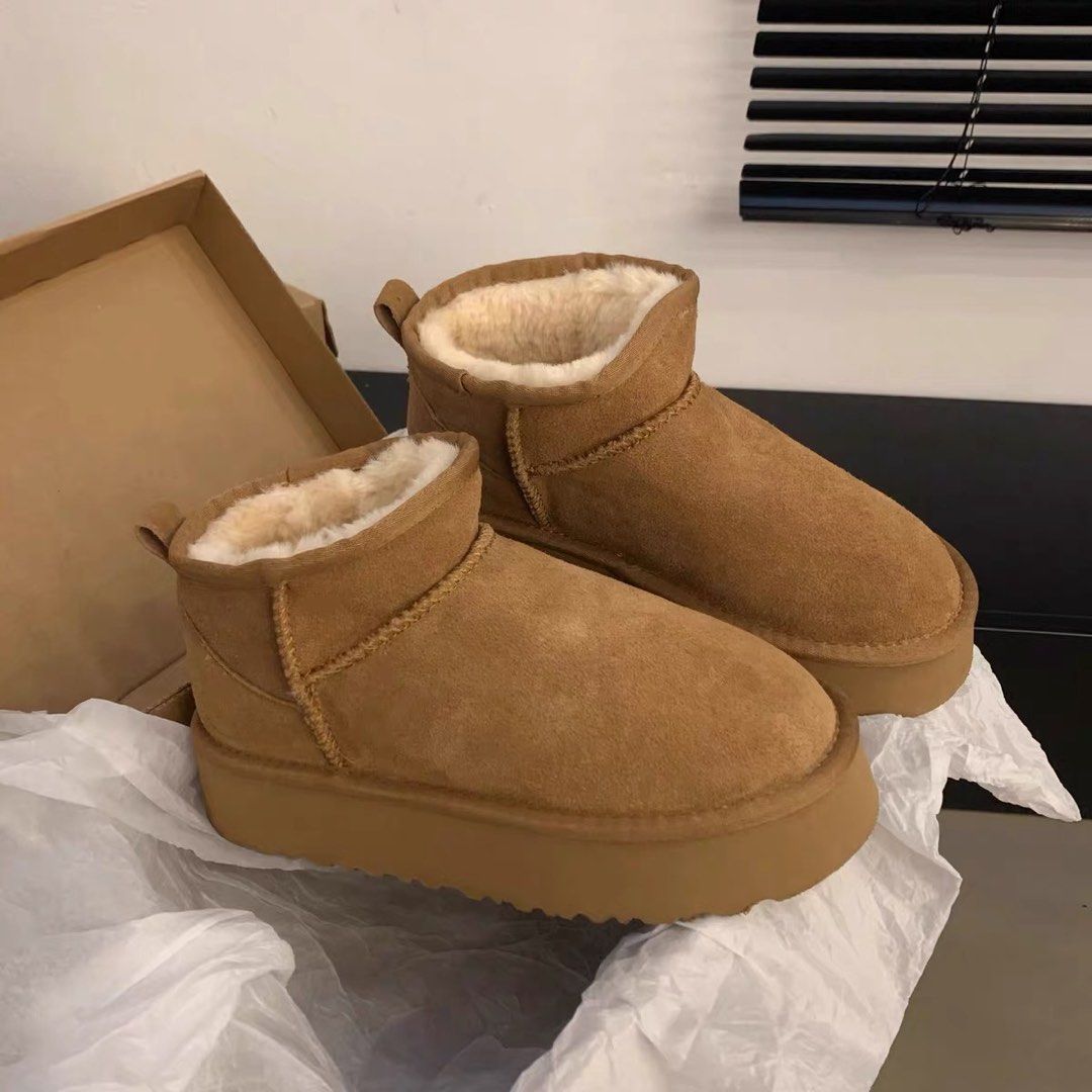 Fuzzy winter boots on sale