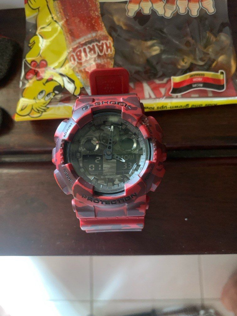 G Shock Red Camo