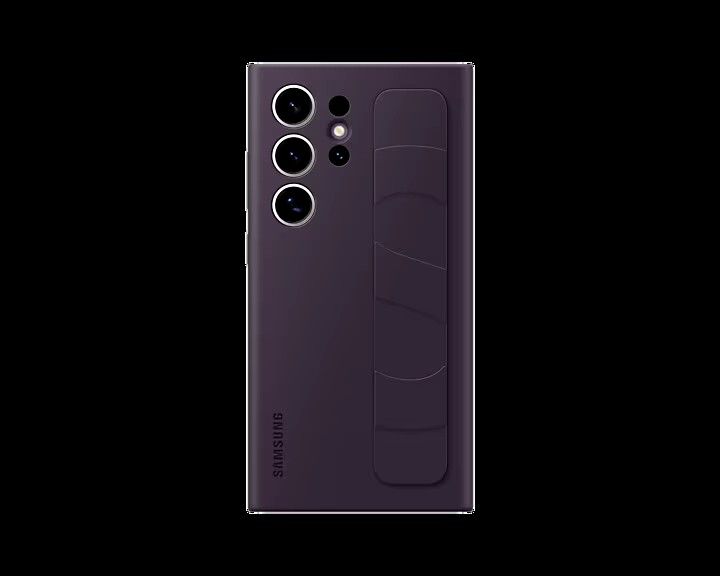 Official S24 Ultra Standing Grip Case Dark Violet, Mobile Phones