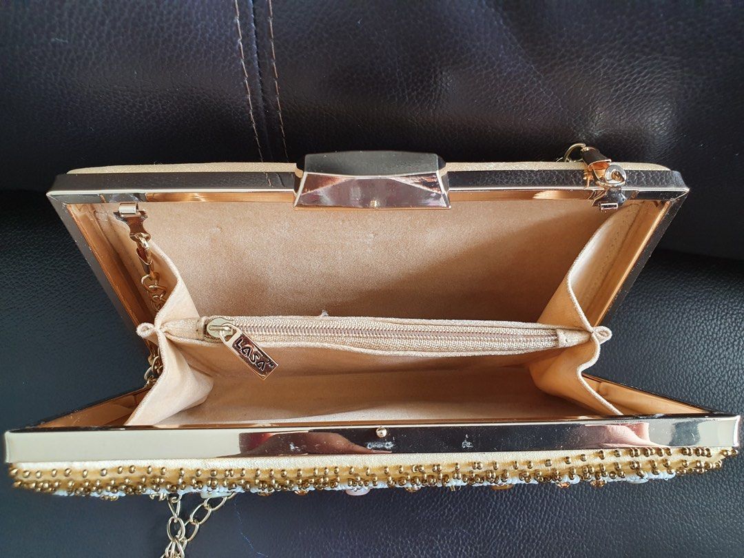 Gold party clutch shop