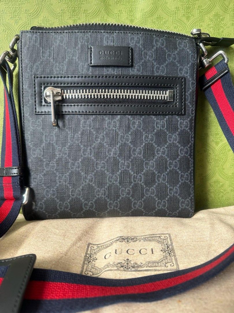 All black gucci messenger bag cheap