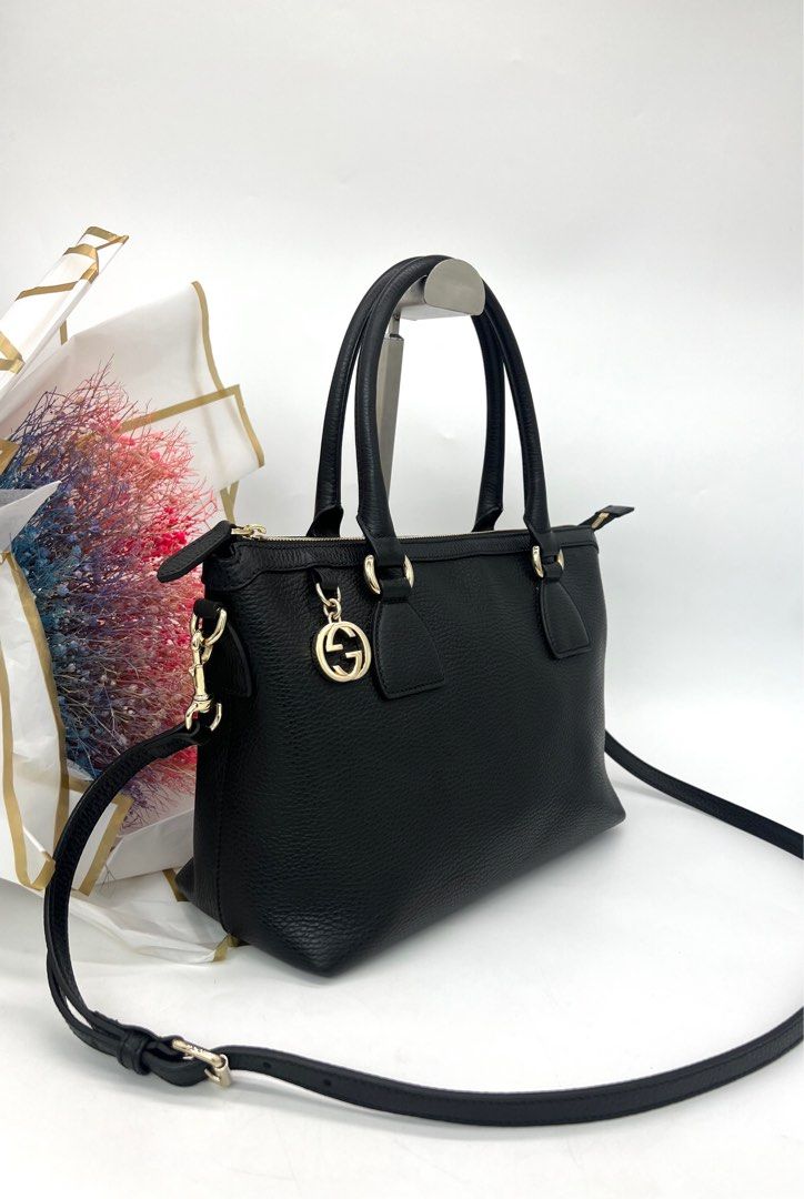 Gucci Satchel GG Charm Nero Black