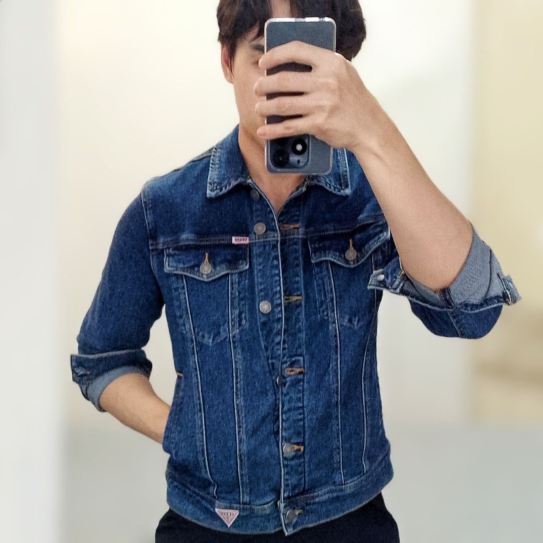 Guess mens jean jacket hotsell