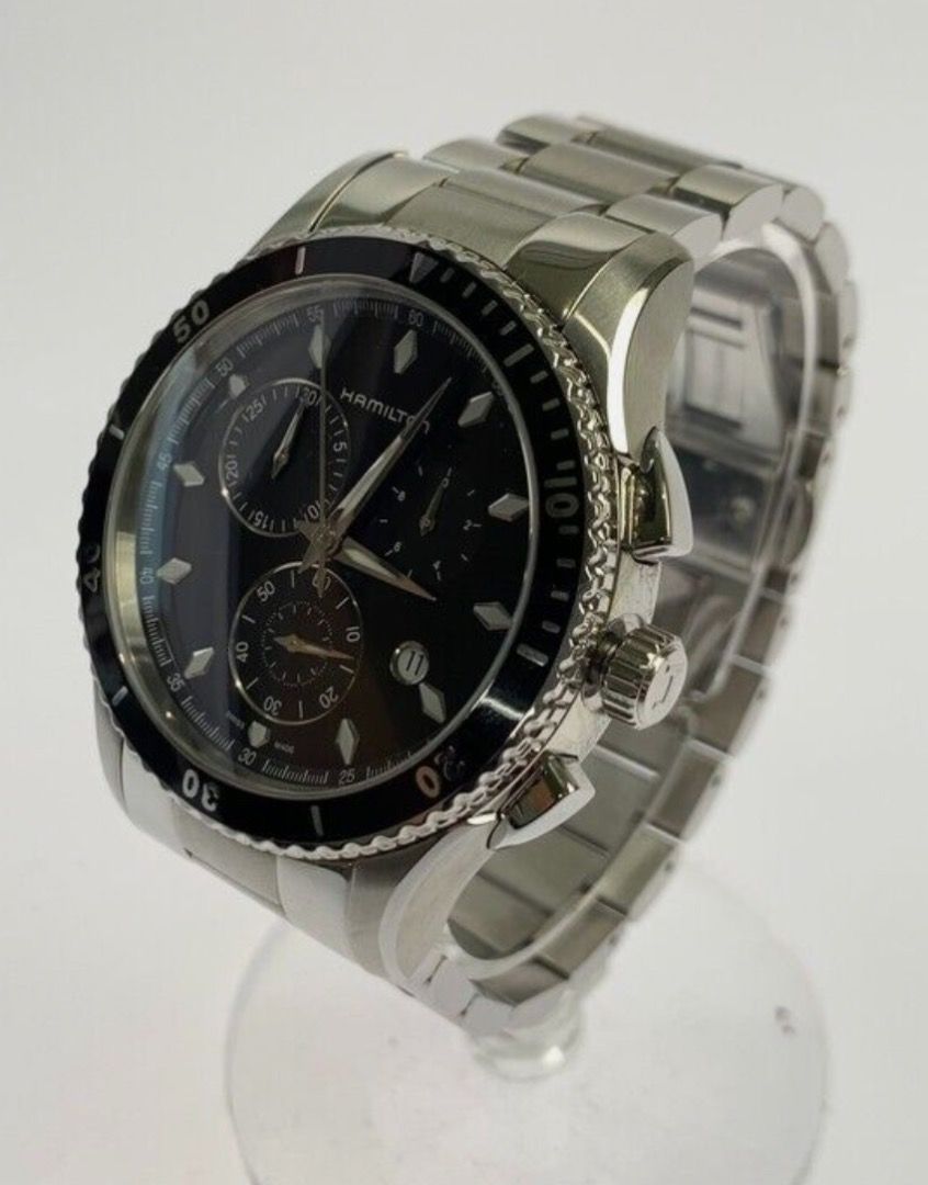 Hamilton h37512131 jazzmaster deals seaview black chrono