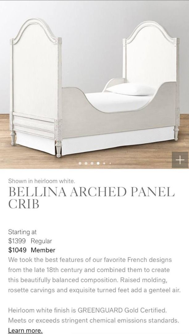 Bellina arched panel crib top