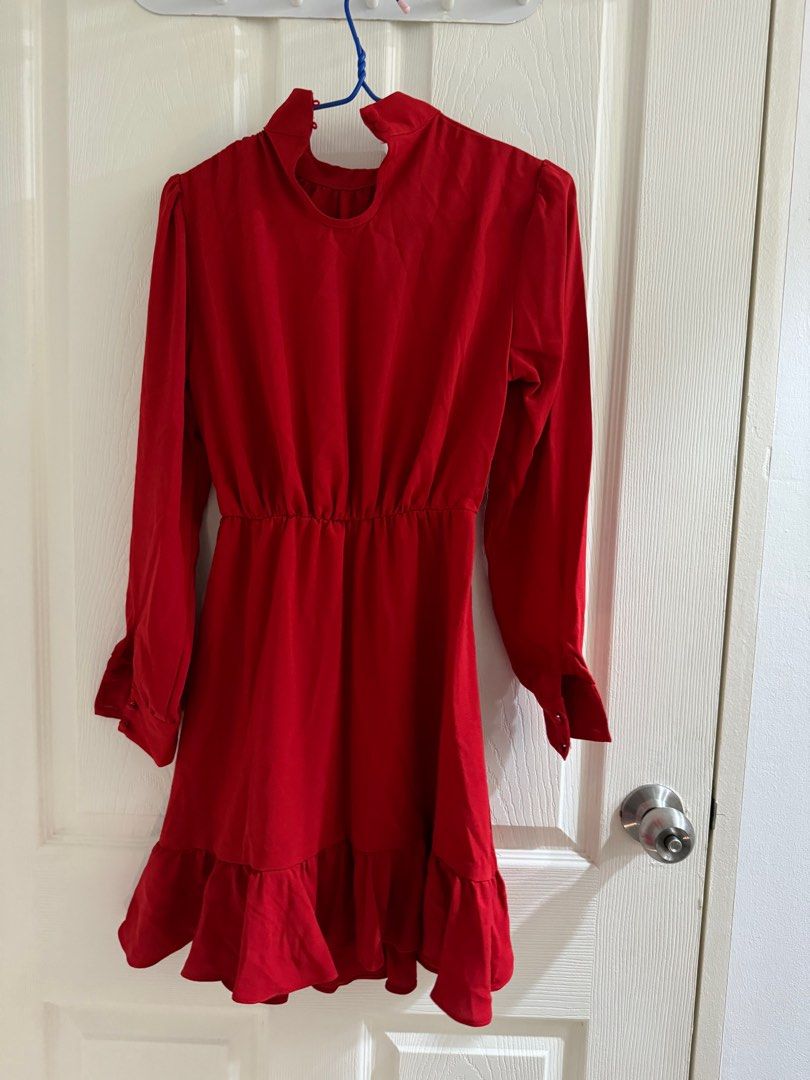 h&m red dress