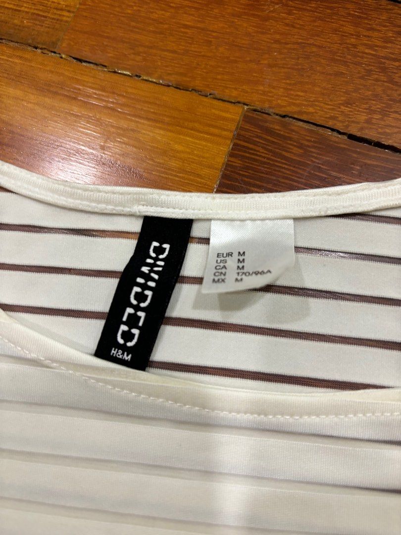 H M Striped Top Women s Fashion Tops Blouses on Carousell