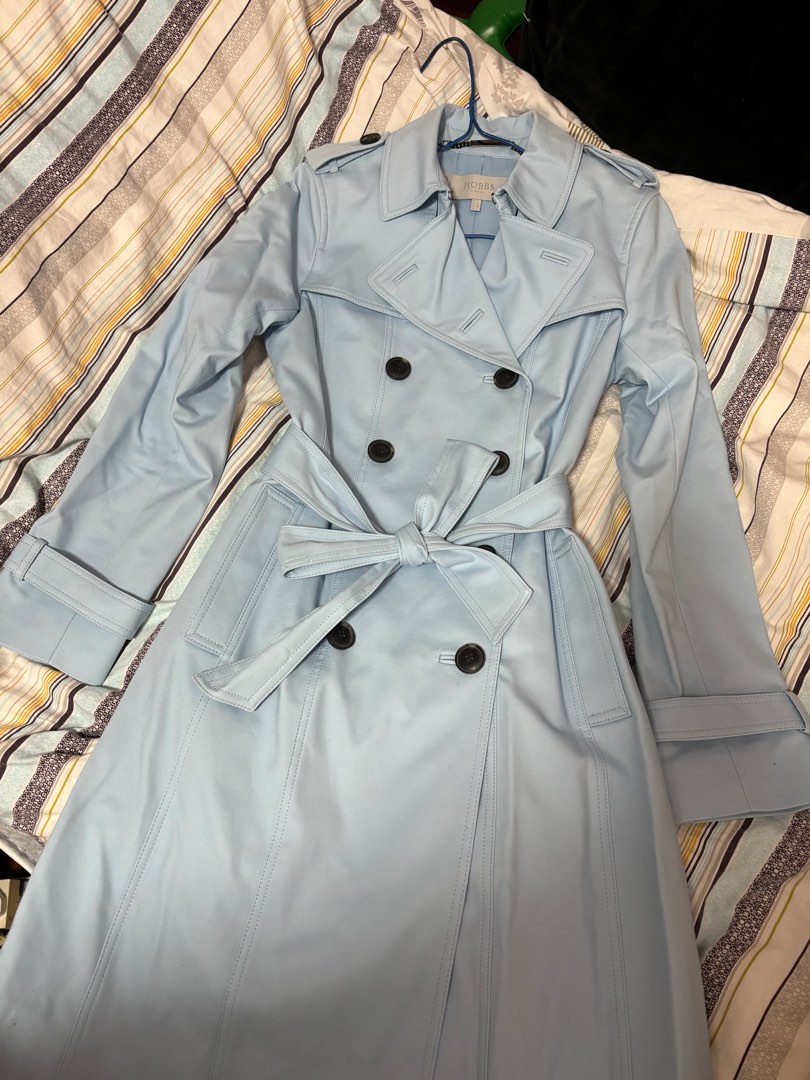 Hobbs saskia trench coat frost cheap blue