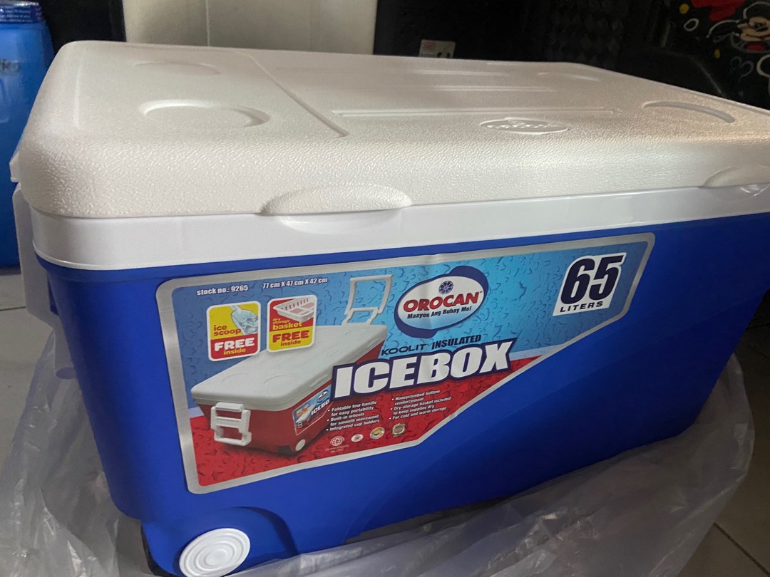 Ice Box cooler Orocan with wheels 65Liters po Furniture Home