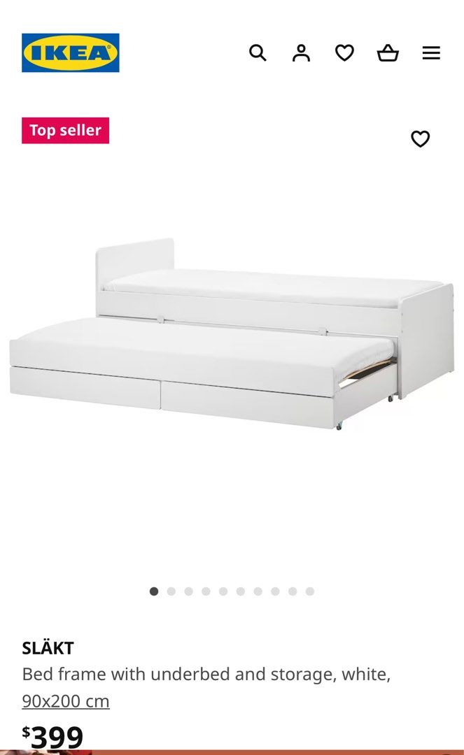 IKEA Slakt Bedframe + Mattresses, Furniture & Home Living, Furniture
