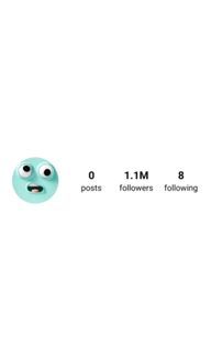 instagram account with 1M followers
