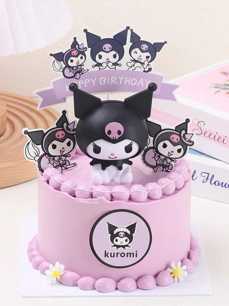 Instock: Kuromi birthday cake topper set #2, Hobbies & Toys, Stationery ...