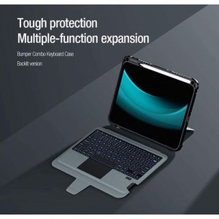 iPad 10th Gen 10.9 Nillkin Backlit Bumper Combo Keyboard Case Kickstand w/ Smart Touchpad Detachable