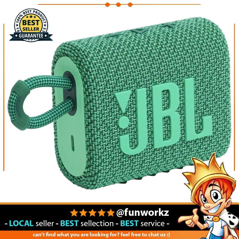 JBL Go 3 Portable Waterproof Wireless IP67 Dustproof Outdoor Bluetooth  Speaker (Green)