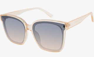 Jessica Simpson Women's J6128 Nude Crystal Retro Square Sunglasses Shades