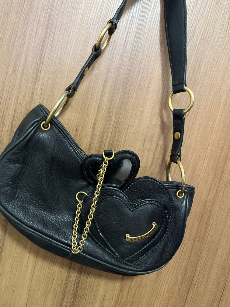 Vintage Black Grey Juicy Couture Satchel Purse Bag Handbag Y2K Velour | eBay