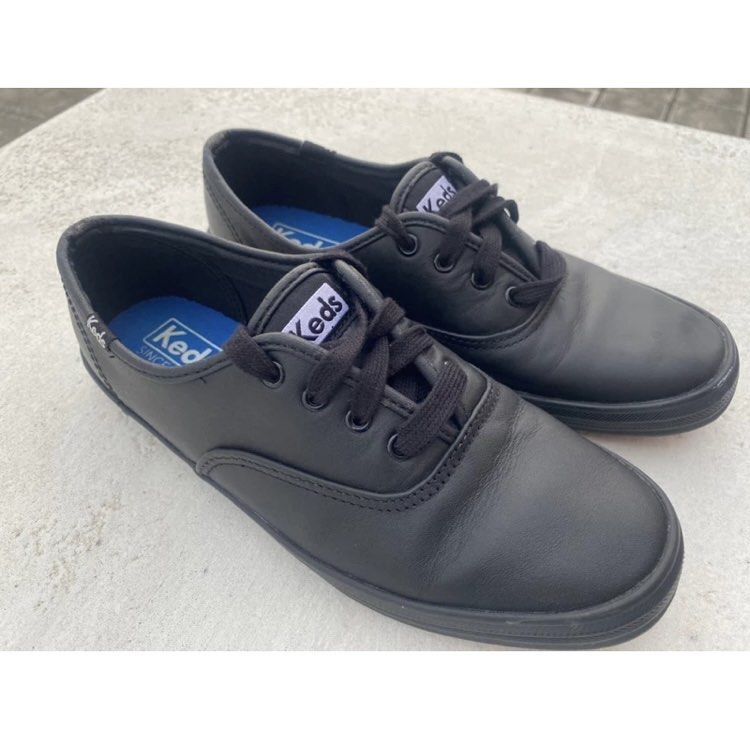 Keds champion clearance black leather