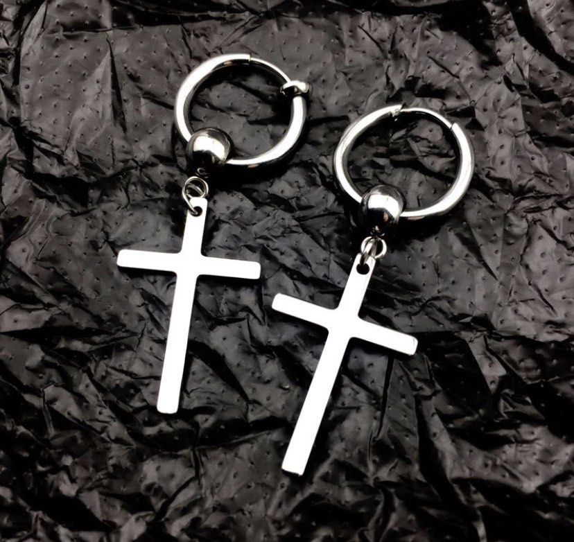 Punk cross clearance earrings