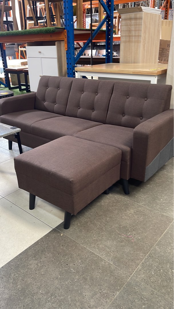 L shape sales sofa with stool