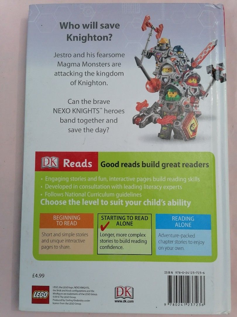 Lego Nexo Knights Monster Battles by Julia March Hardcover Book Free delivery