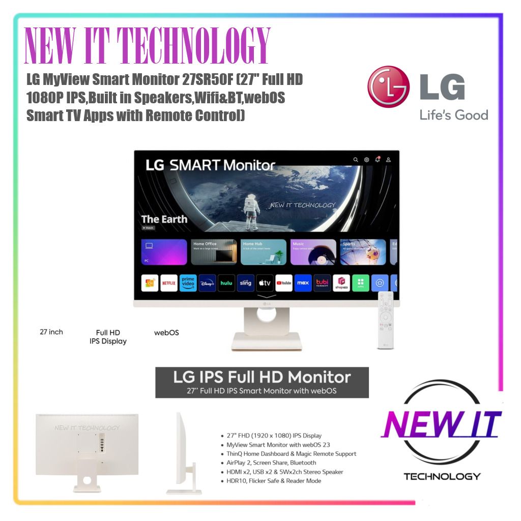31.5 Full HD IPS Smart Monitor with webOS