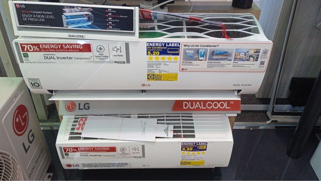 LG SPLIT TYPE INVERTER AIRCON (FREE INSTALLATION) (Category: Air Conditioning and Heating) located in Quezon City. Submitted by maryann5721 (Listing ID 1282148610, Image 2). Description: LG SPLIT TYPE INVERTER AIRCON (FREE INSTALLATION) HSN09ISY SRP 42,588 CASH: 28,400 HSN12ISY SRP 47,888 CASH 33,500 HSN18ISY SRP 60,488 CASH 43,700 HSN24ISY SRP 71,888 CASH 52,400 NEW MODEL HSN09ISY2 SRP 42,588 CASH 31,600 HSN12ISY2 SRP 47,888 CASH 35,900 HSN18ISY